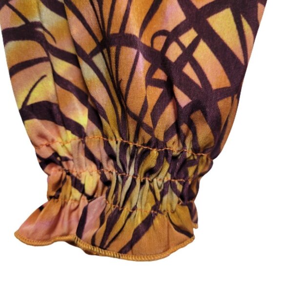 Long Sleeve Maxi Dress Peacok Motif Long Dress - One Size Fits Most- NEW ! - Picture 3 of 11